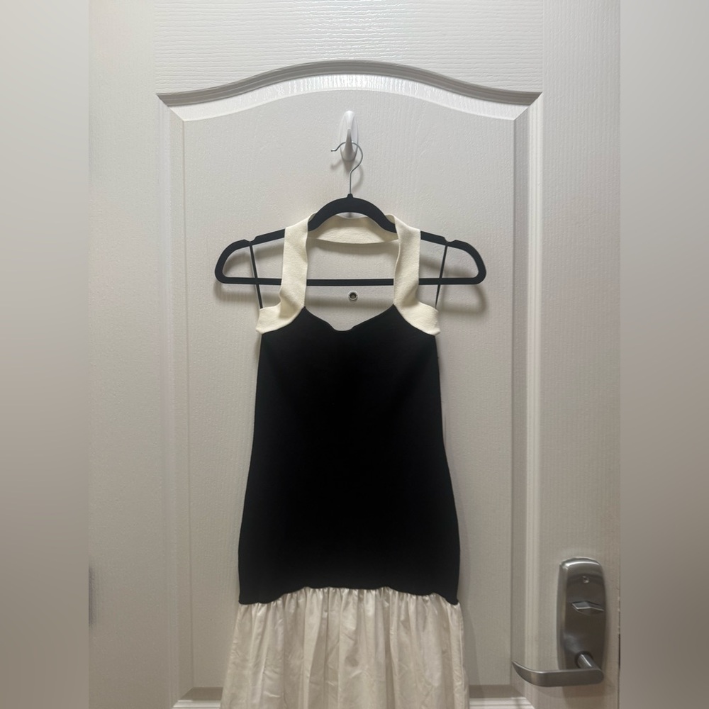 Line & Dot KOHL MIX-MEDIA MAXI DRESS white & Black Size S NWT - Picture 6 of 8